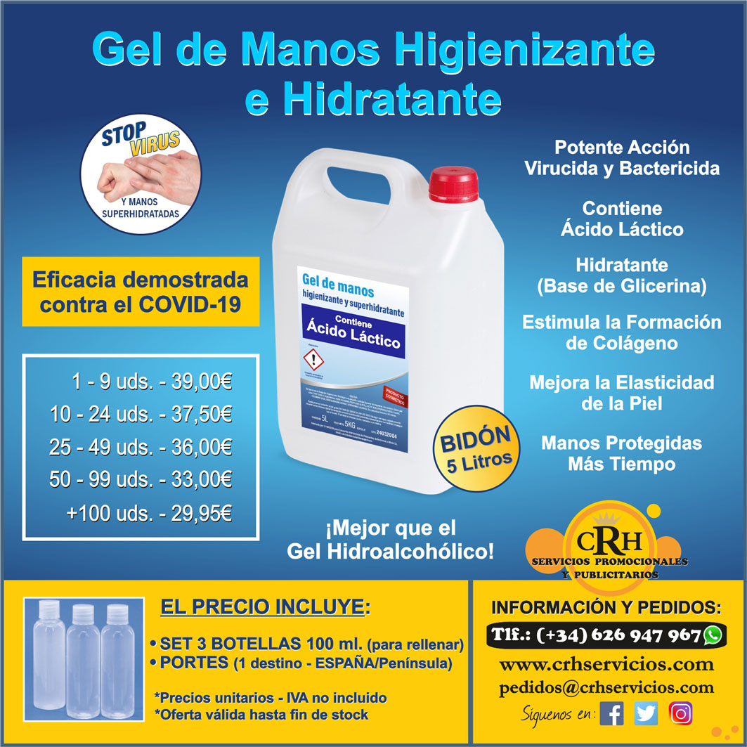 Gel Manos Higienizante COVID-19.